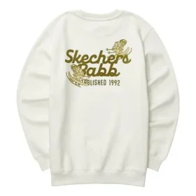 Sweter z nadrukiem literowym „White Gold”