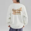 Sweter z nadrukiem literowym „White Gold”
