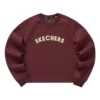 Sweter z nadrukiem logo „Burgundy White”