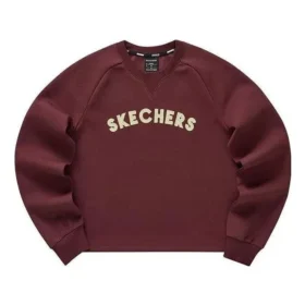 Sweter z nadrukiem logo „Burgundy White”