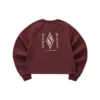 Sweter z nadrukiem logo „Burgundy White”