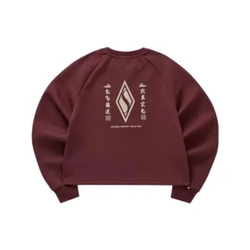 Sweter z nadrukiem logo „Burgundy White”