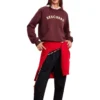 Sweter z nadrukiem logo „Burgundy White”