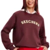 Sweter z nadrukiem logo „Burgundy White”