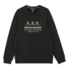 Sweter z nadrukiem logo „Czarny Szary Biały Fioletowy”