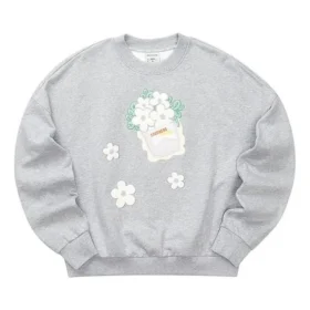 Sweter z nadrukiem Skechers x XIAOLI „Grey White”