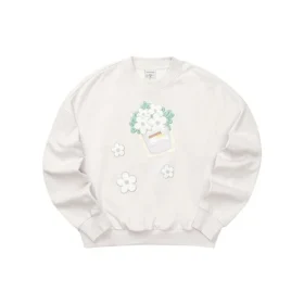 Sweter z nadrukiem Skechers x XIAOLI „Grey White”