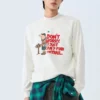 Sweter z nadrukiem „White Black Red”