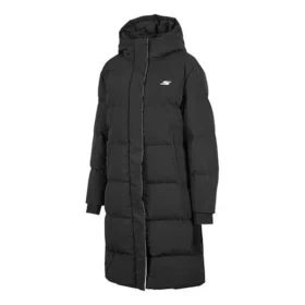 Tkana długa kurtka puchowa „Black White”