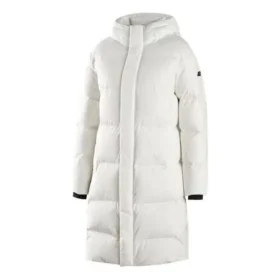 Tkana długa kurtka puchowa „White Black”