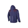 Tkana kurtka z kapturem „Navy Burgundy”