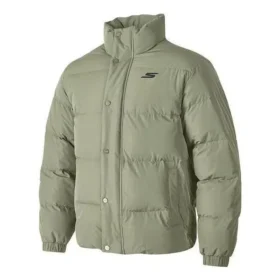 Waterproof kurtka puchowa z nadrukiem liter „Olive Green”