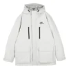 Waterproof puchowa kapturowa kurtka z serii Lifestyle „White Black”