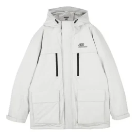 Waterproof puchowa kapturowa kurtka z serii Lifestyle „White Black”