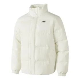 Waterproof puchowa kurtka z nadrukiem literowym „White”